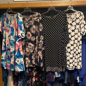 Nina Leonard Floral and Polka Dot Women's Dresses